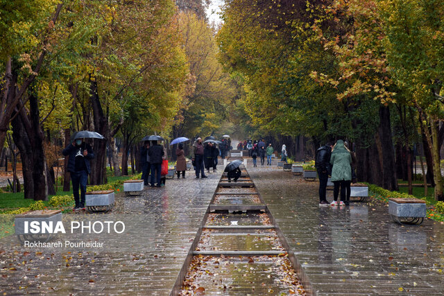 باران پاییزی در تهران