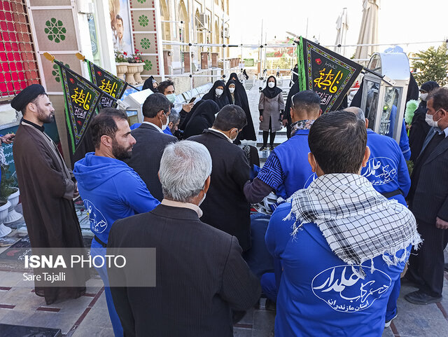 دوچرخه سواران مازندرانی در جوار مزار سردار دل ها