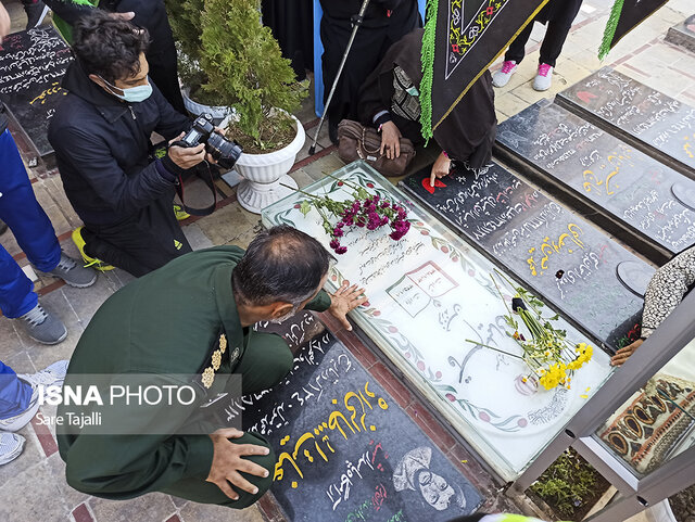 دوچرخه سواران مازندرانی در جوار مزار سردار دل ها