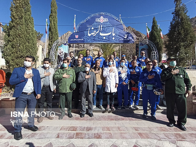 دوچرخه سواران مازندرانی در جوار مزار سردار دل ها