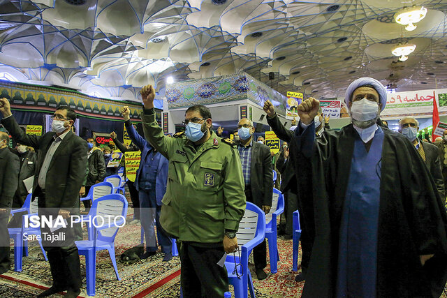 مراسم حماسه ۹ دی روز بصیرت در حسینیه ثارالله شهر کرمان