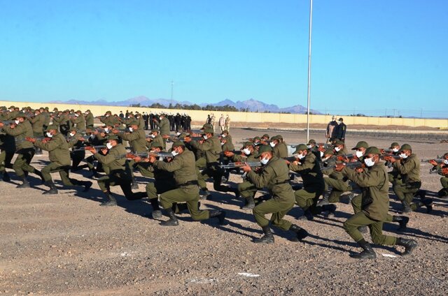 برگزاری آئین تحلیف کارکنان وظیفه مرکز آموزش شهید "رئیسی" بم