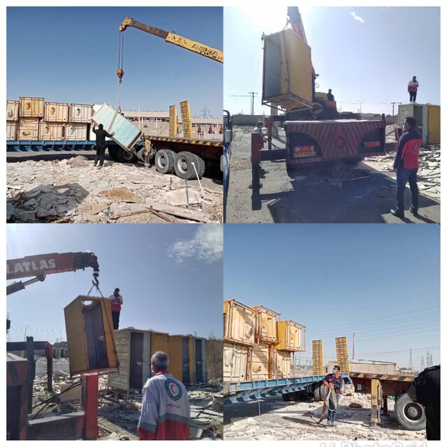 اهداء 45 چشمه سرویس بهداشتی به جمعیت هلال احمر 