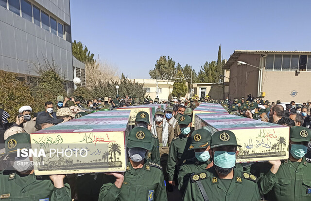 مراسم باشکوه استقبال از ۴ شهید گمنام در کرمان