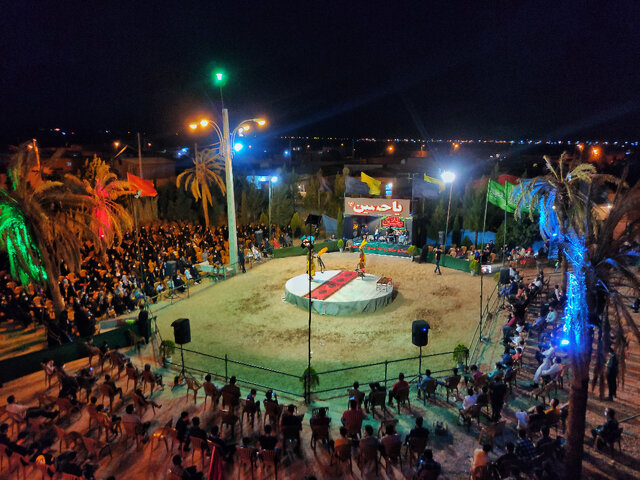 تعزیه ده زیار /عکس تزیینی است لحظه شهادت امام حسین(ع) در یک نقاشی جدید