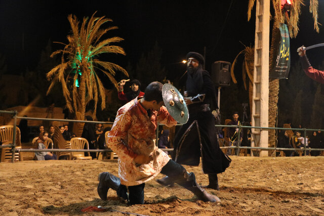 شبیه‌خوانی تعزیه‌خوانان اصفهانی در نهمین سوگواره ملی تعزیه ده‌زیار