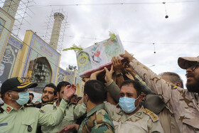 تشییع پیکر شهید مدافع وطن "علی برزگرپور" در کرمان