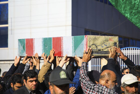 تشییع پیکر مطهر شهید گمنام دوران دفاع مقدس در کرمان