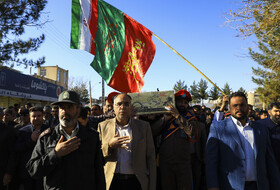 تشییع پیکر مطهر شهید گمنام دوران دفاع مقدس در کرمان