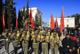 تشییع پیکر مطهر شهید گمنام دوران دفاع مقدس در کرمان