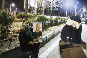 ساعت شهادت «حاج قاسم» درگلزار شهدای شهر کرمان