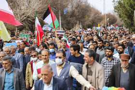 راهپیمایی حمایت از مردم غزه-کرمان