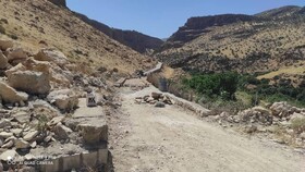 زخم‌های التیام نیافته "آبشار پیران" از زلزله