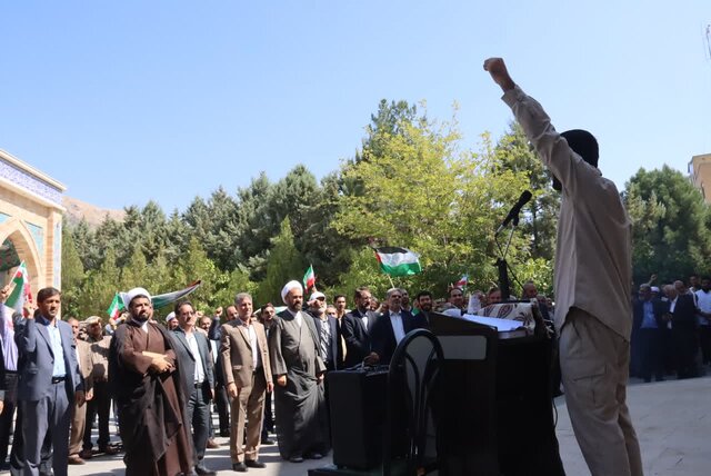 تجمع دانشگاهیان کرمانشاه در حمایت از مقاومت مردم فلسطین