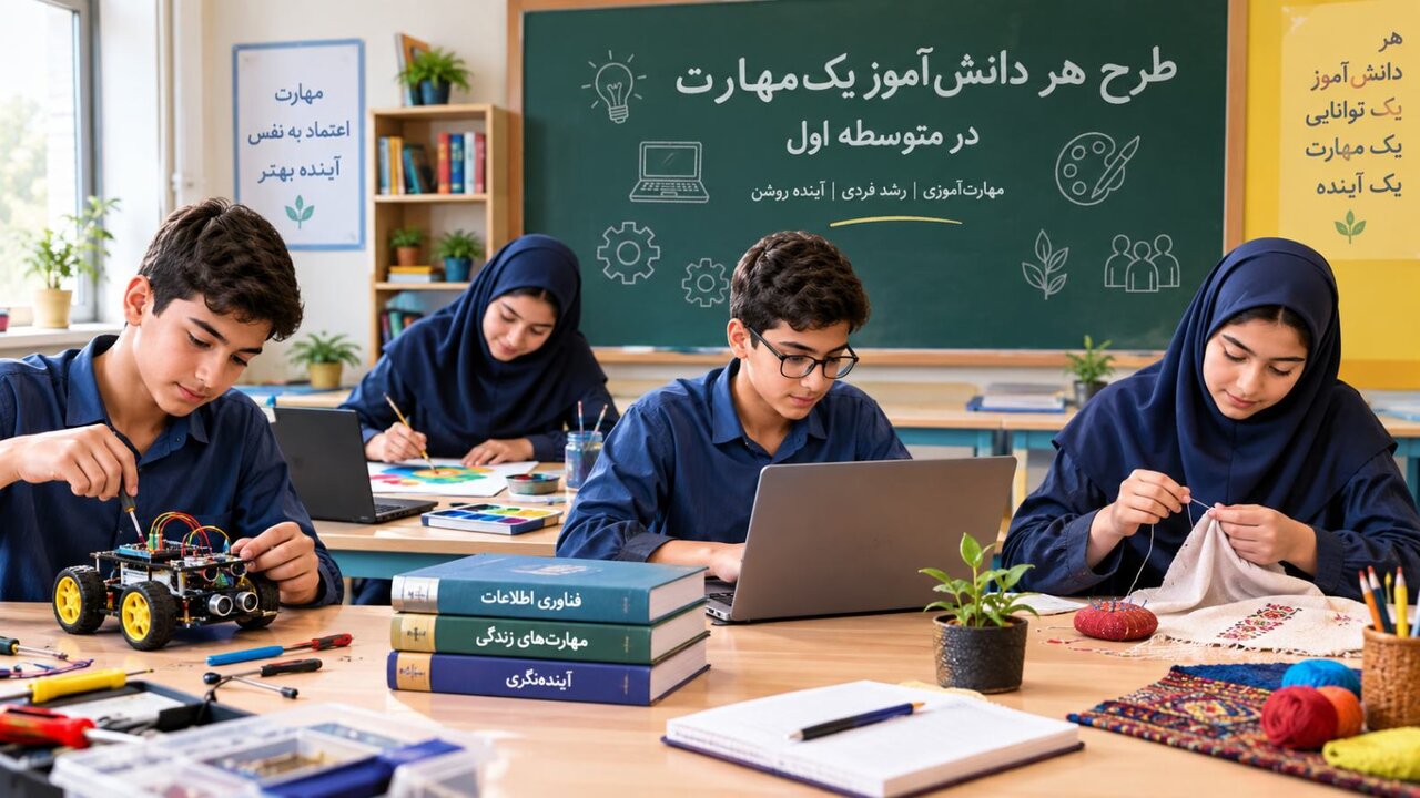 اجرای طرح «هر دانش‌آموز، یک مهارت» در مدارس کرمانشاه کلید خورد