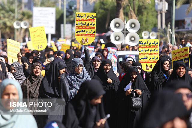 راهپیمایی «مقاومت علیه آمریکا» در بندرعباس