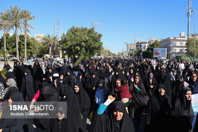 راهپیمایی «مقاومت علیه آمریکا» در بندرعباس