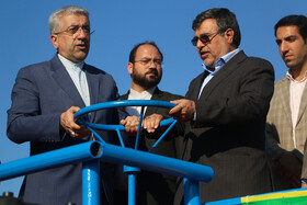 بهره برداری از مخزن ۲۰ هزار متر مکعبی داماهی با حضور وزیر نیرو در هرمزگان