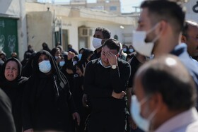 مراسم تشییع پیکر حمیدرضا خدمتکاری فوتبالیست هرمزگانی