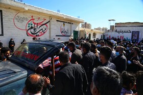 مراسم تشییع پیکر حمیدرضا خدمتکاری فوتبالیست هرمزگانی