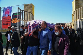 مراسم تشییع پیکر حمیدرضا خدمتکاری فوتبالیست هرمزگانی