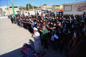 مراسم تشییع پیکر حمیدرضا خدمتکاری فوتبالیست هرمزگانی