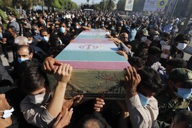 تشیع پیکر 3 شهید گمنام در بندرعباس