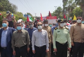 استاندار هرمزگان: دفاع از حقوق مردم مظلوم فلسطین معیاری برای شناخت جبهه حق است