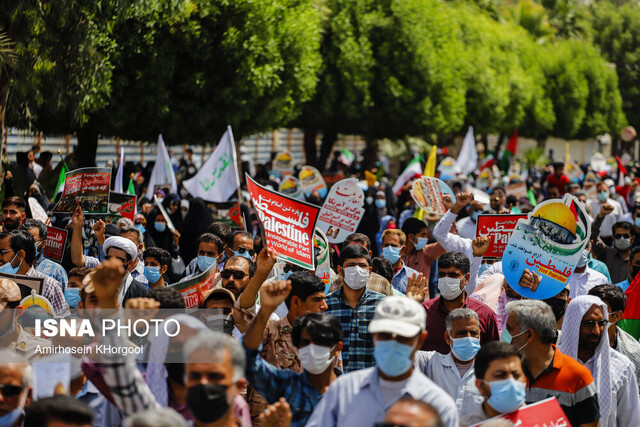 گزارش ایسنا از راهپیمایی باشکوه مدافعین خلیج فارس در روز قدس