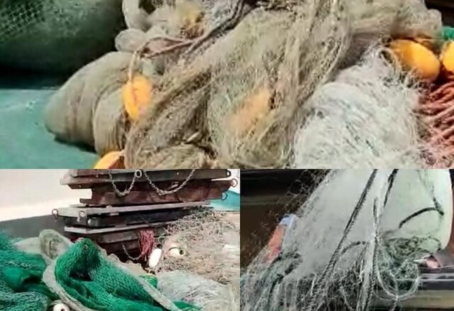 توقیف ۱۸ عدد تخته ترال، ۸دستگاه تور ترال و ۱۸۰ طاقه تور منوفلامنت در هرمزگان