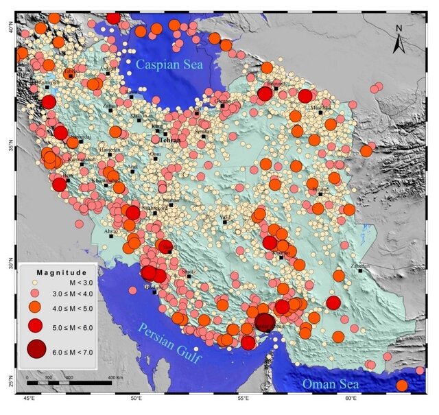 مروری بر زمین‌لرزه‌های ایران در سال ۱۴۰۰؛ هرمزگان در صدر جدول