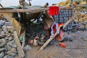 وضعیت روستای زلزله زده سایه خوش هرمزگان در روز دوم