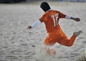 لیگ برتر فوتبال ساحلی بانوان کشور در بندرعباس