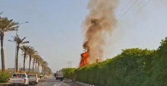 مهار آتشسوزی مشکوک در محدوده نیروگاه دیزل کیش  مهار آتشسوزی مشکوک در محدوده نیروگاه دیزل کیش