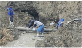 مدیر آبفای میناب: خط انتقال آب شرب شمال شهرستان به مدار برگشت