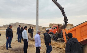 اختلال برق و آنتن‌دهی جاده گوران قشم در پی بارش شدید باران