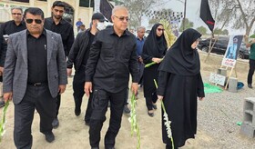سخنگوی دولت به هرمزگان سفر کرد/حضور مهاجرانی بر مزار شهدای دانش‌آموز میناب