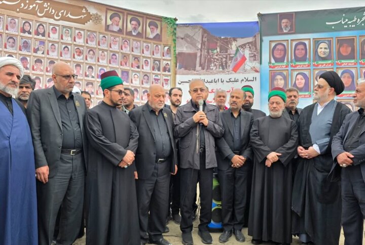 کلنگ زنی احداث دبستان دخترانه «شجره طیبه» در میناب