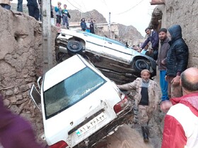 تخریب 100 درصدی تعدادی از منازل روستای دیزادیز قوچان در پی سیلاب