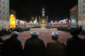 مراسم خطبه خوانی شب شهادت امام رضا(ع) در حرم رضوی‎