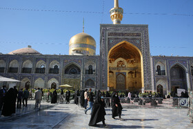 آیین تعویض پرچم گنبد حرم امام رضا(ع)‎
