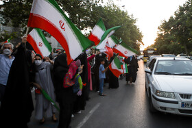 جشن پیروزی ابراهیم رئیسی در انتخابات ریاست جمهوری - مشهد 16