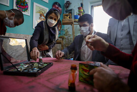 حضور حسن یزدانی در آسایشگاه معلولین ذهنی شهید بهشتی مشهد