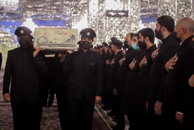 مراسم وداع با پیکر شهدای گمنام دفاع مقدس و شهيد مدافع حرم حسين نظری