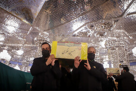 مراسم وداع با پیکر شهدای گمنام دفاع مقدس و شهيد مدافع حرم حسين نظری