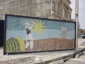 عکس تزئینی است ساخت المان نوروزی از وسایل غیرقابل استفاده در تایباد