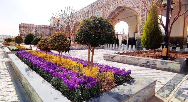 جانمایی ۵۰ المان گل در اطراف حرم رضوی جانمایی ۵۰ المان گل در اطراف حرم رضوی