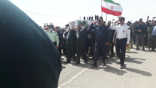 پیکر شهید حادثه حرم رضوی در خواف تشییع شد 2
