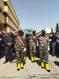 پیکر جنگلبان شهید جواد غلامی در بهشت رضا(ع) مشهد به خاک سپرده شد