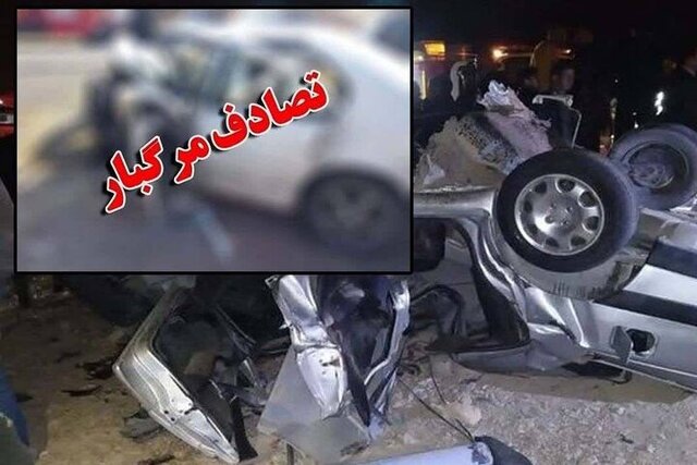 حضور نجاتگران زنجانی در صحنه تصادف زنجیره‌ای جاده سرچم به اردبیل